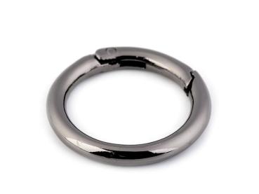 Metall Karabiner rund Ø innen 34mm/ Ø außen 46mm Nickel schwarz